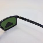 عکس از عینک آفتابی پرسول با عدسی سبز و سنگ و فریم مستطیلی مشکی رنگ مدل PO3103