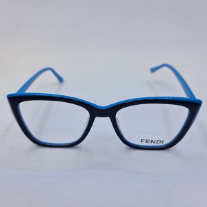 عکس از فریم عینک طبی گربه ای شکل با رنگ آبی برند فندی مدل AG98057