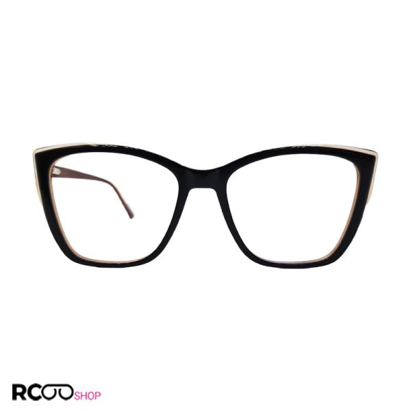 عکس از فریم عینک طبی گربه ای شکل با رنگ قهوه ای برند fendi مدل ag98057