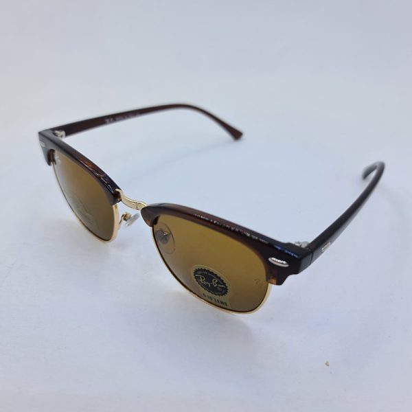 عکس از عینک آفتابی کلاب مستر با فریم و عدسی قهوه ای و لنز سنگ ray-ban مدل n3016