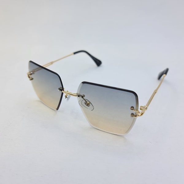 عکس از عینک آفتابی فریم لس برند ditiai با لنز دو رنگ (قهوه ای و زیتونی) مدل 9530
