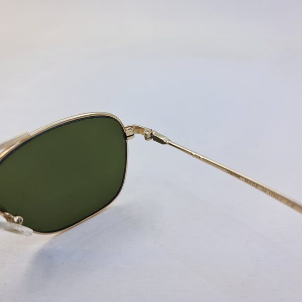 عکس از عینک آفتابی خلبانی پرسول با عدسی شیشه ای و سبز رنگ و فریم طلایی مدل po2248s