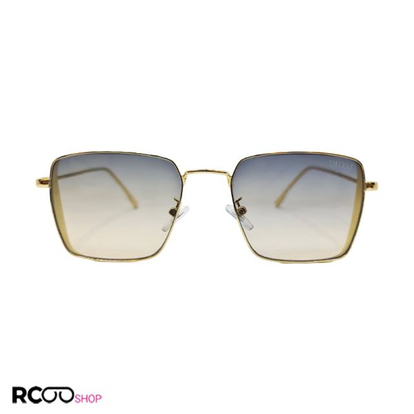 عینک آفتابی با فریم طلایی رنگ و لنز دو رنگ (قهوه ای و دودی) برند دیتیای مدل 9578