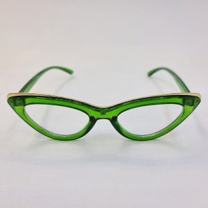 عکس از فریم عینک طبی گربه ای با رنگ سبز و طلایی برند گوچی مدل G10A