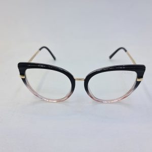 عکس از فریم عینک طبی گربه ای با دسته فنری و رنگ مشکی، صورتی و طلایی FENDI مدل F11A