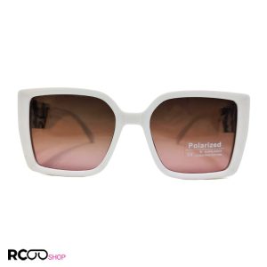 عکس از عینک آفتابی پلاریزه زنانه با دسته طرح دار و فریم سفید رنگ dior مدل p6818