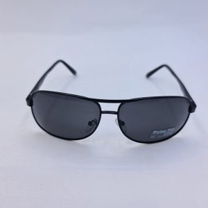 عکس از عینک آفتابی پلاریزه با فریم مشکی رنگ، لنز دودی و دسته فنری فاکس مدل PL1523