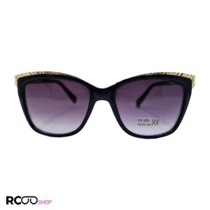 عکس از عینک آفتابی گربه ای شکل dior با فریم مشکی رنگ و عدسی تیره مدل 1008