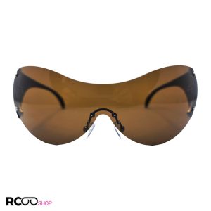عکس از عینک آفتابی دیور فانتزی با لنز یک تکه و قهوه ای و دسته مشکی رنگ مدل 2se