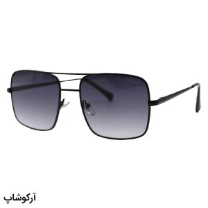 عکس از عینک آفتابی دیتیای با فریم شکل مربعی، مشکی رنگ، عدسی دودی هایلایت و دسته فنری مدل 1003
