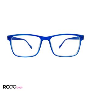 عکس از عینک بلوکات با فریم آبی رنگ، کائوچو و مستطیلی شکل مدل abc3139