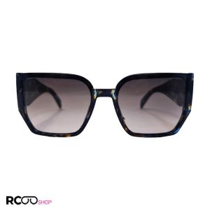 عکس از عینک آفتابی زنانه پرادا با فریم چند رنگ، دسته 3 بعدی و لنز قهوه ای مدل 3765