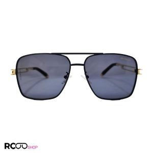 Dark uv protection lens and black square frame and golden handle maybach sunglasses model 2a401 bl 1
