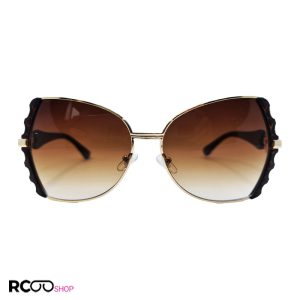 Golden brown butterfly frame and brown uv protection lens murano sunglasses model 7446 bg 1