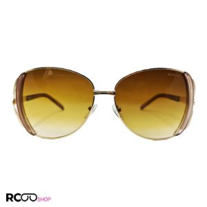 عکس از عینک آفتابی مورانو زنانه با فریم طلایی و لنز قهوه ای رنگ مدل 2808