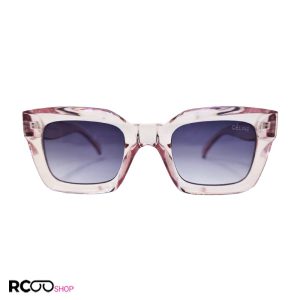 Light pink rectangular frame and dark uv protection lens celine sunglasses model 1735 lp 1