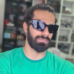 عکس از عینک آفتابی فانتزی پرادا مدل LH068 بر روی صورت محمدحسین ابراهیم زاده