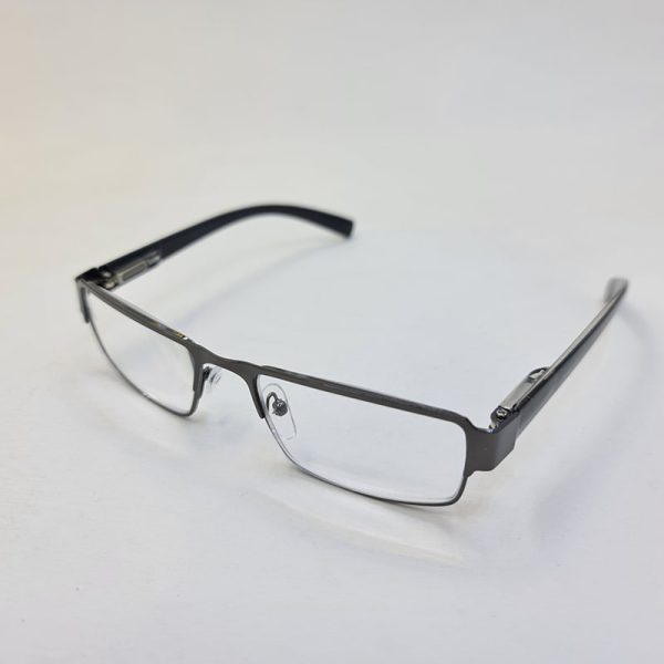 عکس از عینک مطالعه نمره +4. 00 با فریم فلزی، مستطیلی و دسته فنری مدل 21