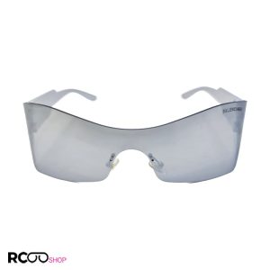 عکس از عینک آفتابی سیلور بالنسیاگا، فریملس با دسته نقره ای و لنز آینه ای مدل lp1005