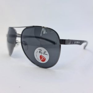 عکس از عینک آفتابی خلبانی ری بن با فریم نوک مدادی و لنز تیره پلاریزه مدل P2057
