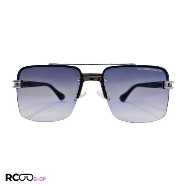 عکس از عینک آفتابی مردانه دیتا نیم فریم با رنگ نقره ای و لنز آنتی رفلکس مدل 09k