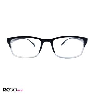 عکس از عینک مطالعه مستطیلی با نمره +2. 25 با فریم مشکی و دسته فنری مدل 23