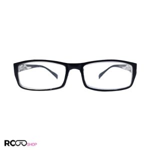 عکس از عینک مطالعه نمره +1. 50 با فریم مشکی و مستطیلی شکل مدل hll808