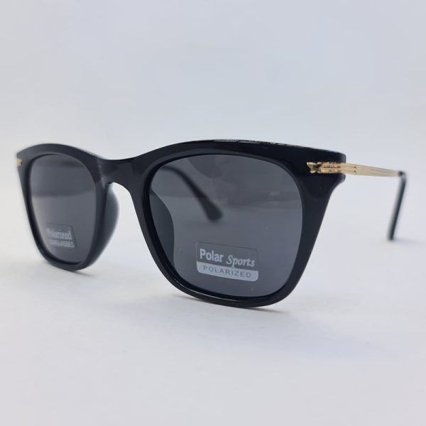 عکس از عینک آفتابی پلاریزه مربعی و مشکی رنگ پلار اسپرت با لنز تیره مدل p6002