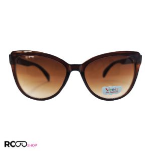 عکس از عینک آفتابی گربه ای بچه گانه با فریم و لنز قهوه ای رنگ مدل 3086