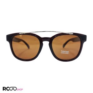 عکس از عینک آفتابی پلاریزه مربعی و قهوه ای با دو پل بینی پلار اسپرت مدل p805