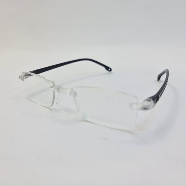 عکس از عینک مطالعه نمره +1. 00 فریم لس با لنز بلوکات و دسته مشکی مدل pd62
