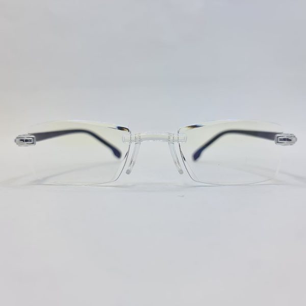 عکس از عینک مطالعه نمره +2. 00 فریم لس با لنز بلوکات و دسته مشکی مدل pd62