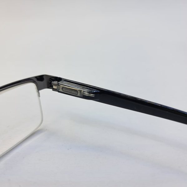 عینک مطالعه نیم فریم با نمره +2. 50 نوک مدادی، مستطیلی و دسته فنری مدل 03