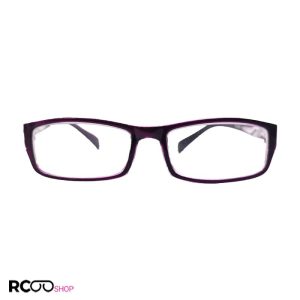 عکس از عینک مطالعه نمره +3. 00 با فریم بنفش و مستطیلی شکل مدل hll808