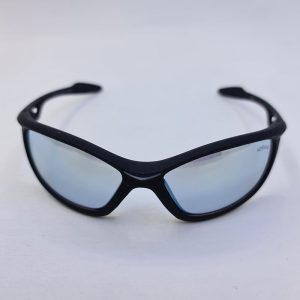 عکس از عینک آفتابی ورزشی با فریم مشکی و لنز آینه ای مدل TZ6065