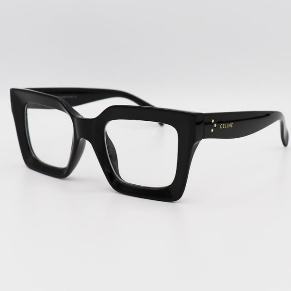 عکس از عینک celine با فریم رنگ مشکی و عدسی بی رنگ مدل 4s130
