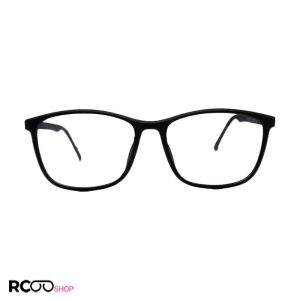 عکس از عینک طبی با فریم مستطیلی، مشکی رنگ، tr90 و دسته فنری مدل t2709