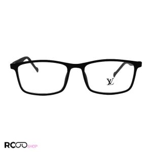 عکس از عینک طبی با فریم مستطیلی، مشکی رنگ، tr90 و دسته فنری مدل tr70