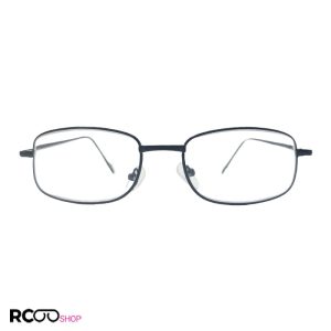 عکس از عینک مطالعه نمره +1. 00 نزدیک بین با فریم فلزی، مستطیلی و مشکی مدل 510