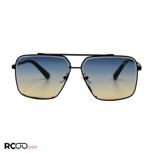 عکس از عینک آفتابی میباخ با فریم مشکی، مربعی شکل و عدسی دو رنگ مدل n2001