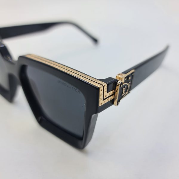 عکس از عینک آفتابی طرح میلیونر با فریم مشکی براق لویی ویتون مدل m96006