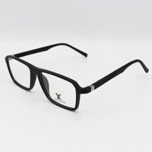 عکس از عینک طبی مربعی شکل با فریم مشکی رنگ، TR90 و دسته فنری مدل T2724