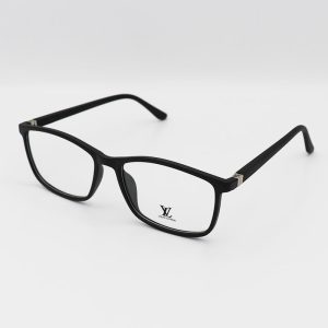 عکس از عینک طبی مستطیلی با فریم مشکی، TR-90 و دسته فنری مدل T2714
