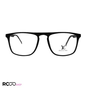 عکس از عینک طبی tr90 با فریم مشکی رنگ، مربعی و دسته فنری مدل t2722