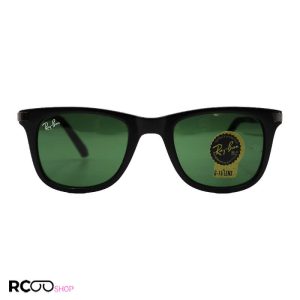 عکس از عینک آفتابی ویفرر با فریم مشکی، دسته فنری، لنز سنگ و سبز ریبن مدل 8602