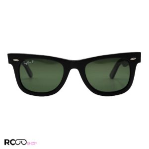 عکس از عینک آفتابی اصل ریبن با فریم مشکی، ویفرر و لنز سبز، شیشه‌ای، پلاریزه و آنتی رفلکس و لولا 7 پر مدل p2140