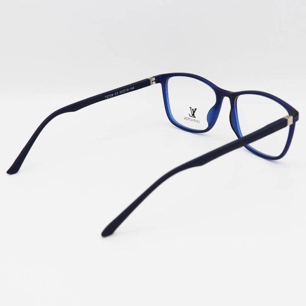 عکس از عینک طبی با فریم مستطیلی، سرمه ای رنگ، tr90 و دسته فنری مدل t2709