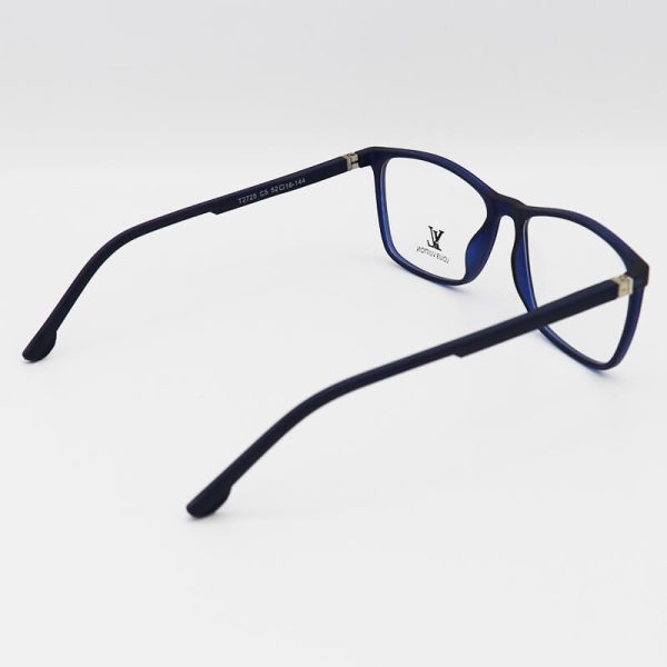 عکس از عینک طبی مربعی شکل با فریم سورمه ای، تی آر 90 و دسته فنری مدل t2725