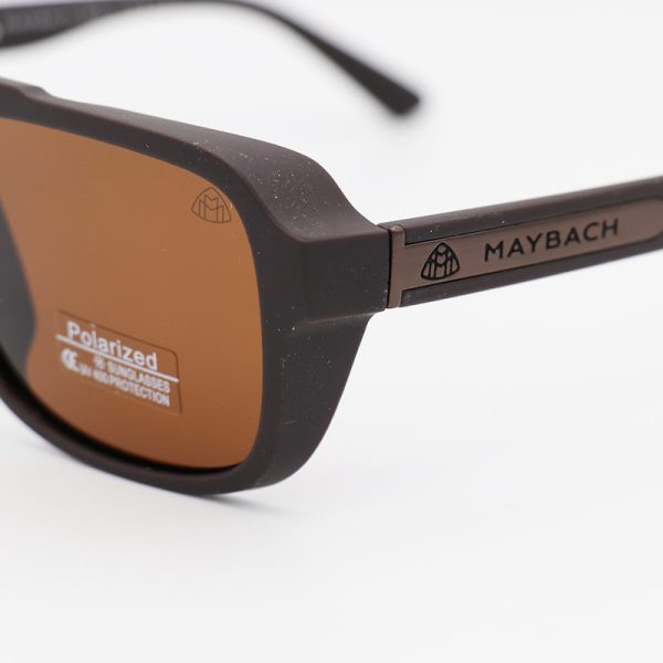 عکس از عینک آفتابی پلاریزه با فریم خلبانی، قهوه ای رنگ مات برند maybach مدل d22811p