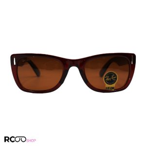 عکس از عینک آفتابی ray-ban با فریم قهوه‌ای، مستطیلی شکل، لنز قهوه ای و پلاریزه مدل p4029